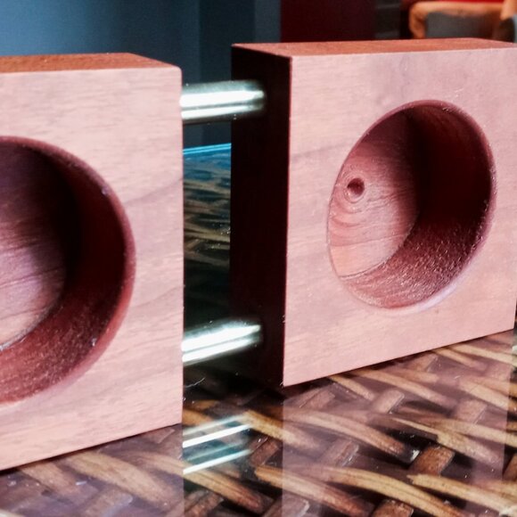 Timberwerks Studio Other - 1-of-a-kind Finely Crafted Handsome Handmade Cherry Wood & Brass Tealight Holder